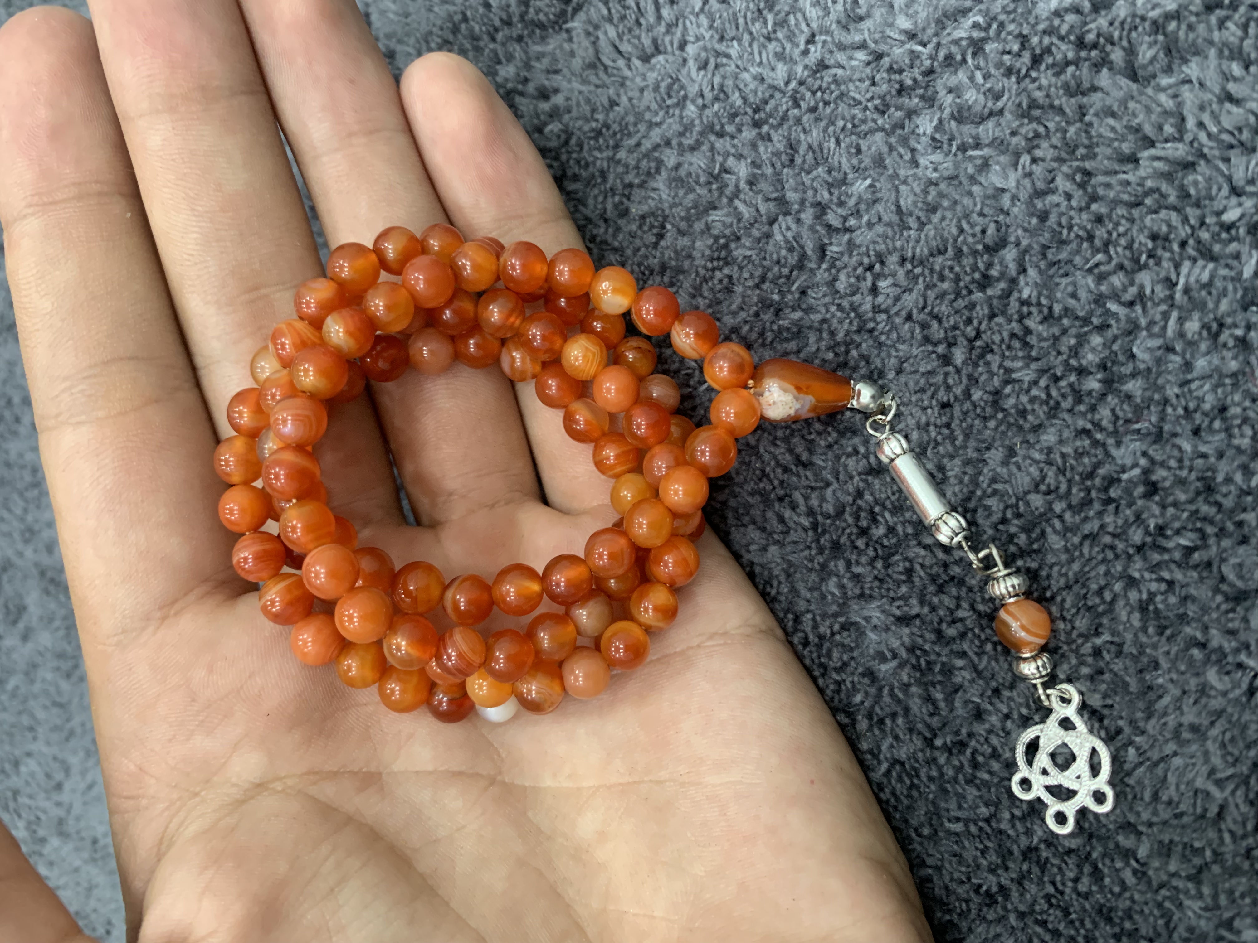 Honey Carnelian Agate Tasbeeh
