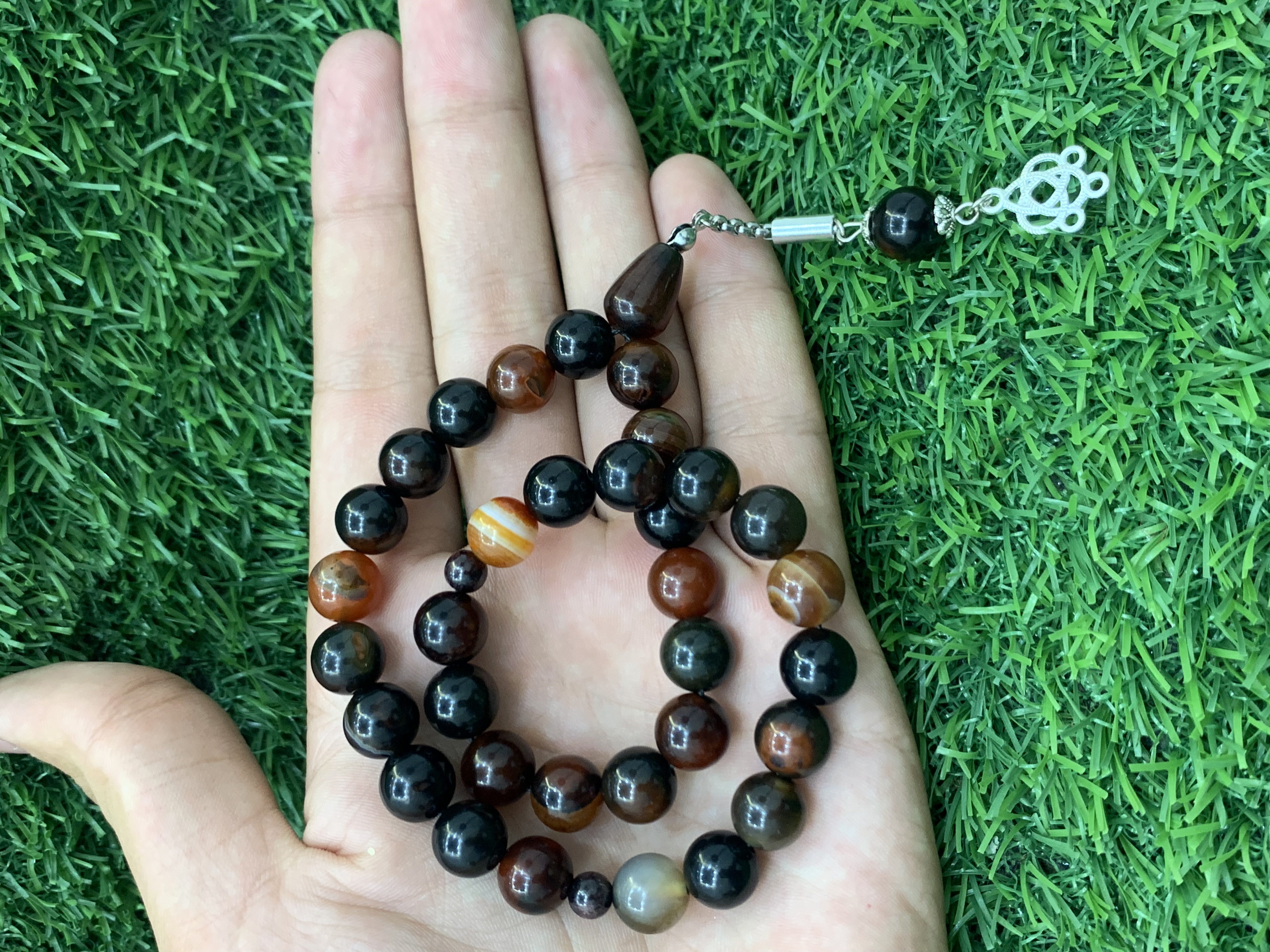 Midnight Brown Agate Tasbeeh